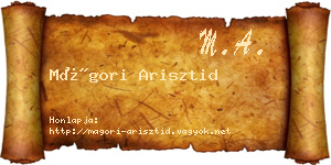 Mágori Arisztid névjegykártya